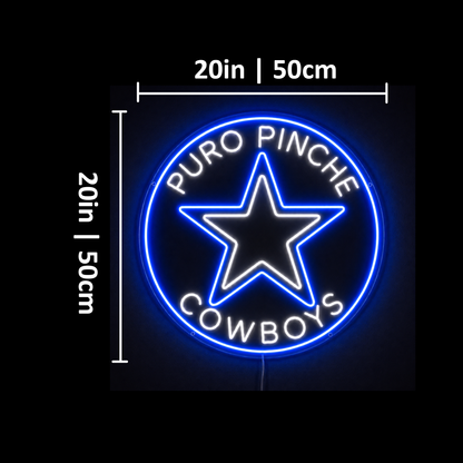 PURO PINCHE COWBOYS Custom Business LED Neon Sign