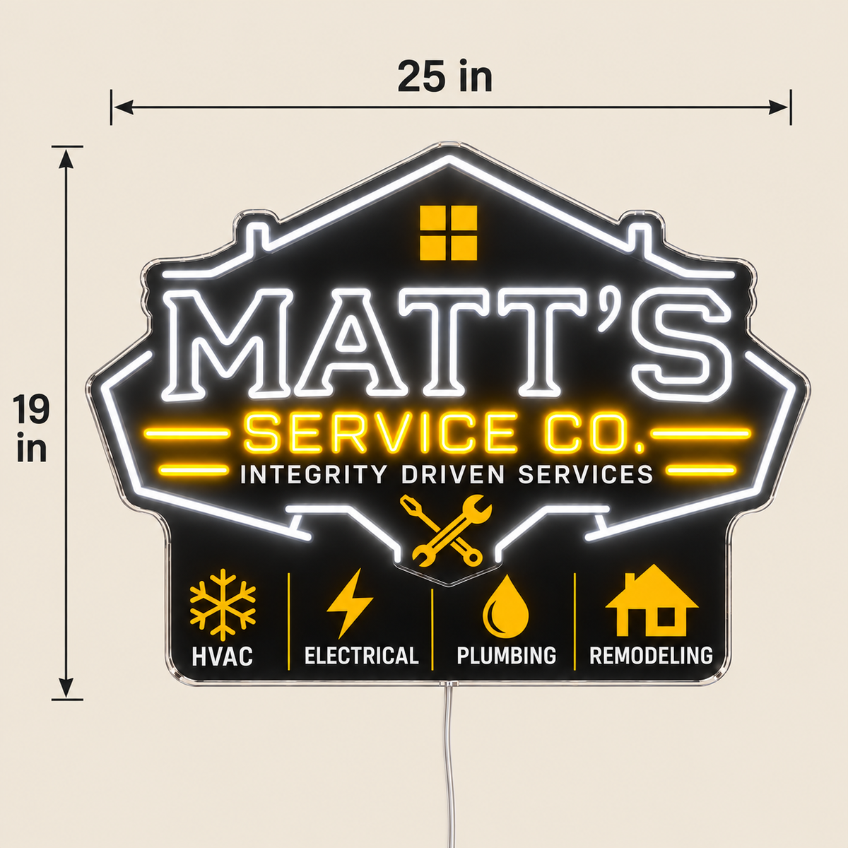 MATT'S SERVICE CO. Custom LED Neon Sign