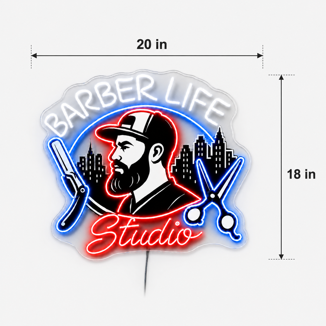 Barber Life Studio Custom LED Neon Sign