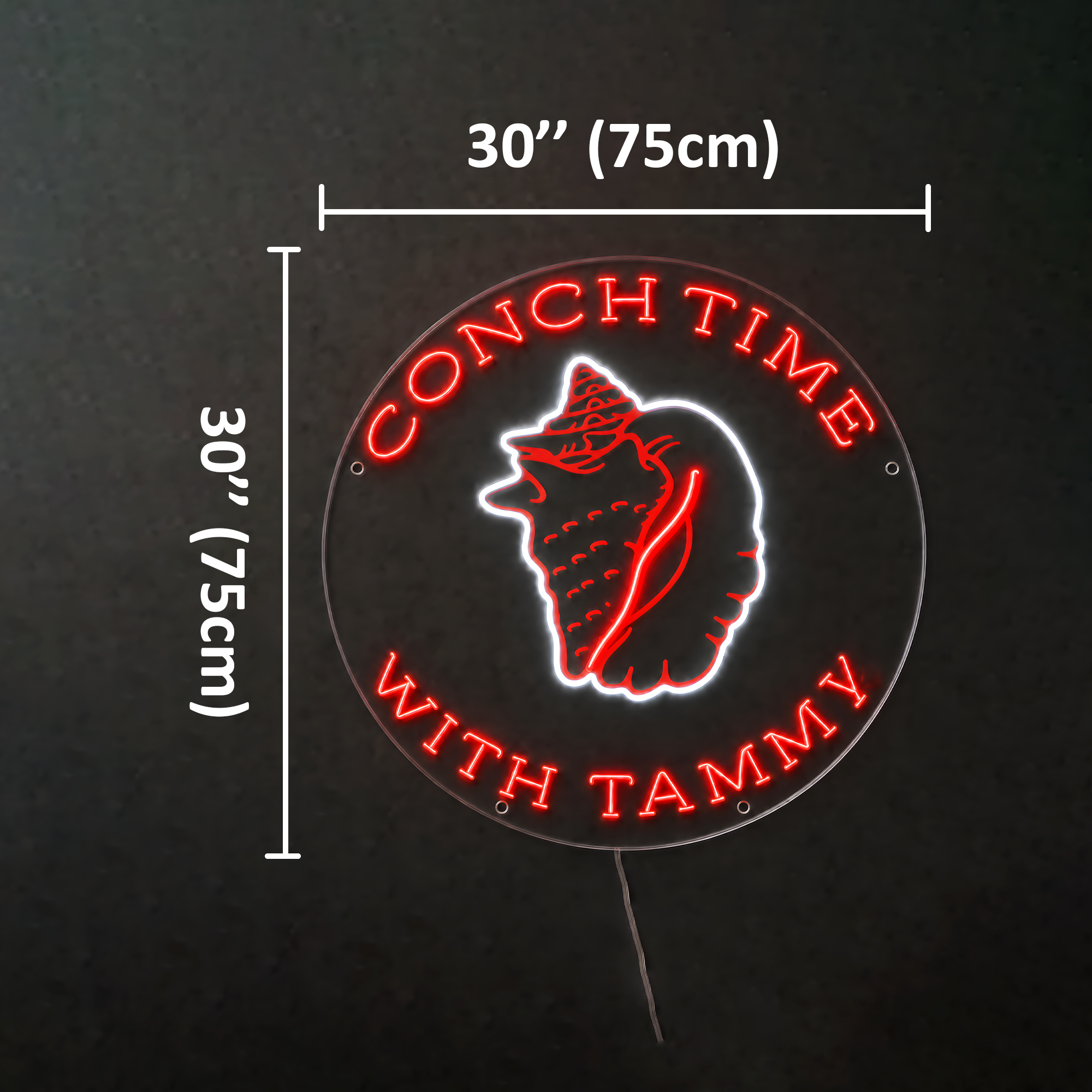 CONCHTIME WITH TAMMY! Custom LED Neon Sign