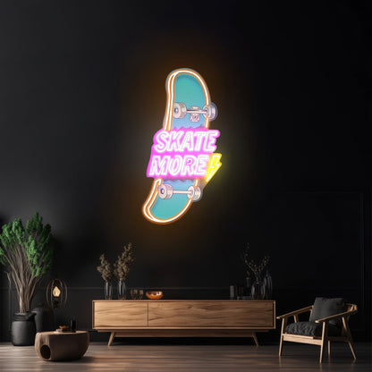 Skate More Custom Led Signs Artwork For Sale - Shineneon
