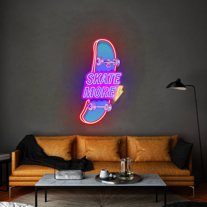 Skate More Custom Led Signs Artwork For Sale - Shineneon