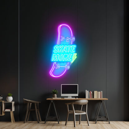 Skate More Custom Led Signs Artwork For Sale