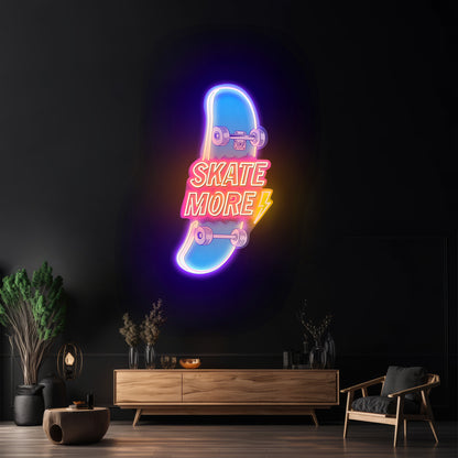 Skate More Custom Led Signs Artwork For Sale