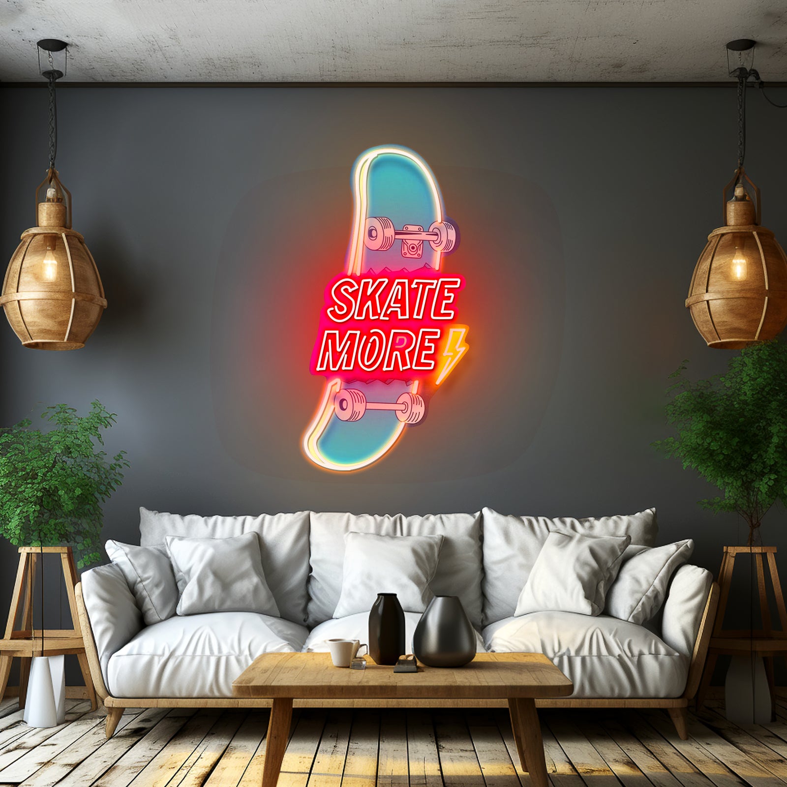 Skate More Custom Led Signs Artwork For Sale