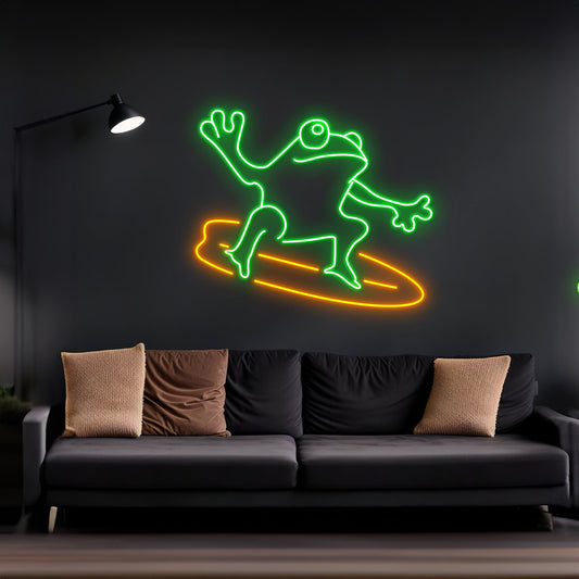 Skateboard Frog Neon Sign