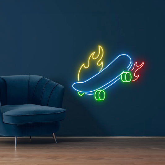 Skateboard Led Neon Sign