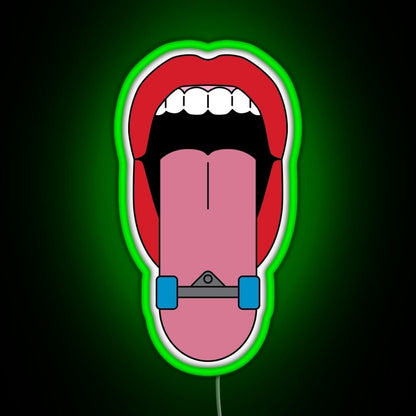 Skateboard Tongue Rgb Led Neon Sign Pop Wall Art - Shineneon