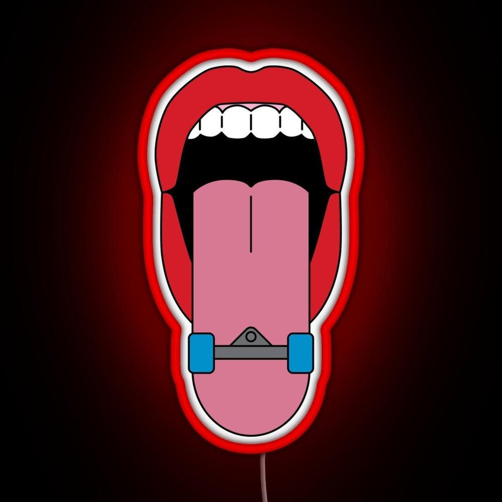 Skateboard Tongue Rgb Led Neon Sign Pop Wall Art - Shineneon