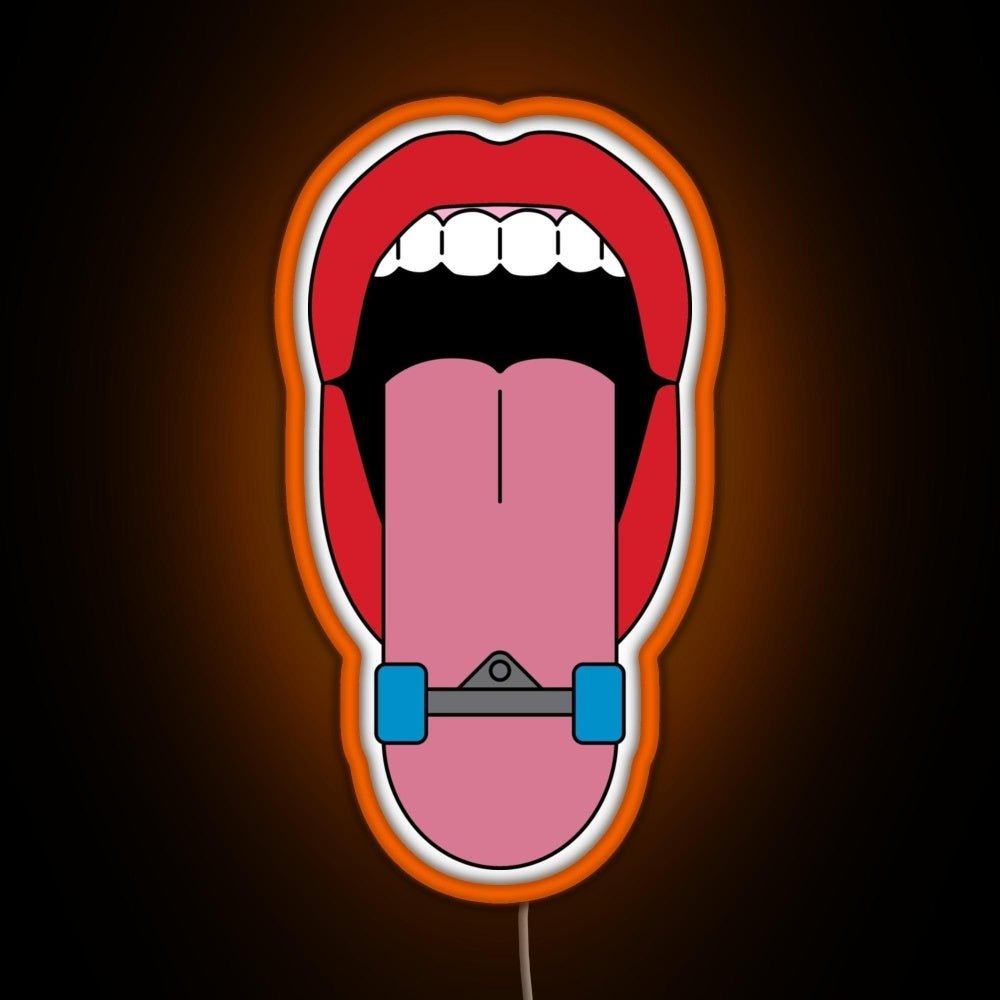 Skateboard Tongue Rgb Led Neon Sign Pop Wall Art - Shineneon