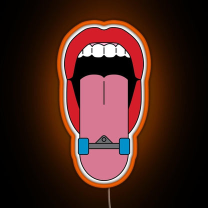 Skateboard Tongue Rgb Led Neon Sign Pop Wall Art - Shineneon