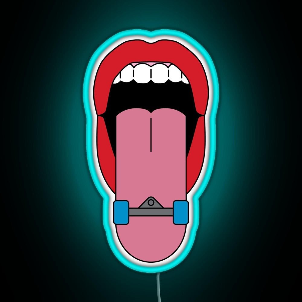 Skateboard Tongue Rgb Led Neon Sign Pop Wall Art - Shineneon