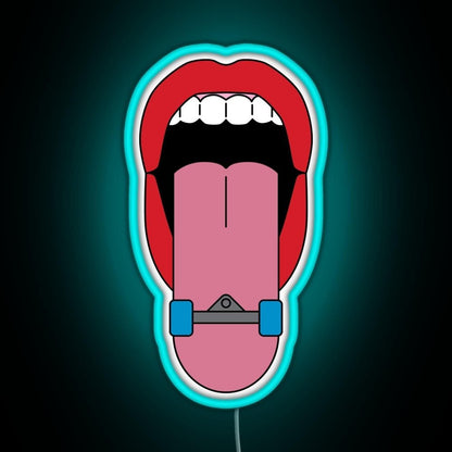 Skateboard Tongue Rgb Led Neon Sign Pop Wall Art - Shineneon