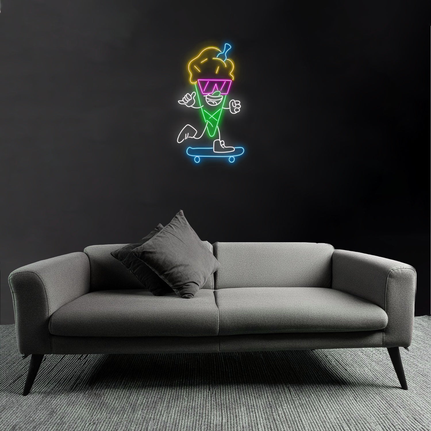 Skateboarding Ice Cream Led Neon Sign | Shineneon