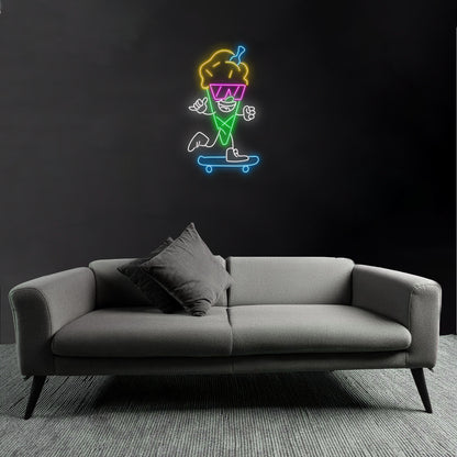Skateboarding Ice Cream Led Neon Sign | Shineneon
