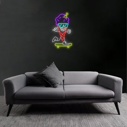 Skateboarding Ice Cream Led Neon Sign | Shineneon