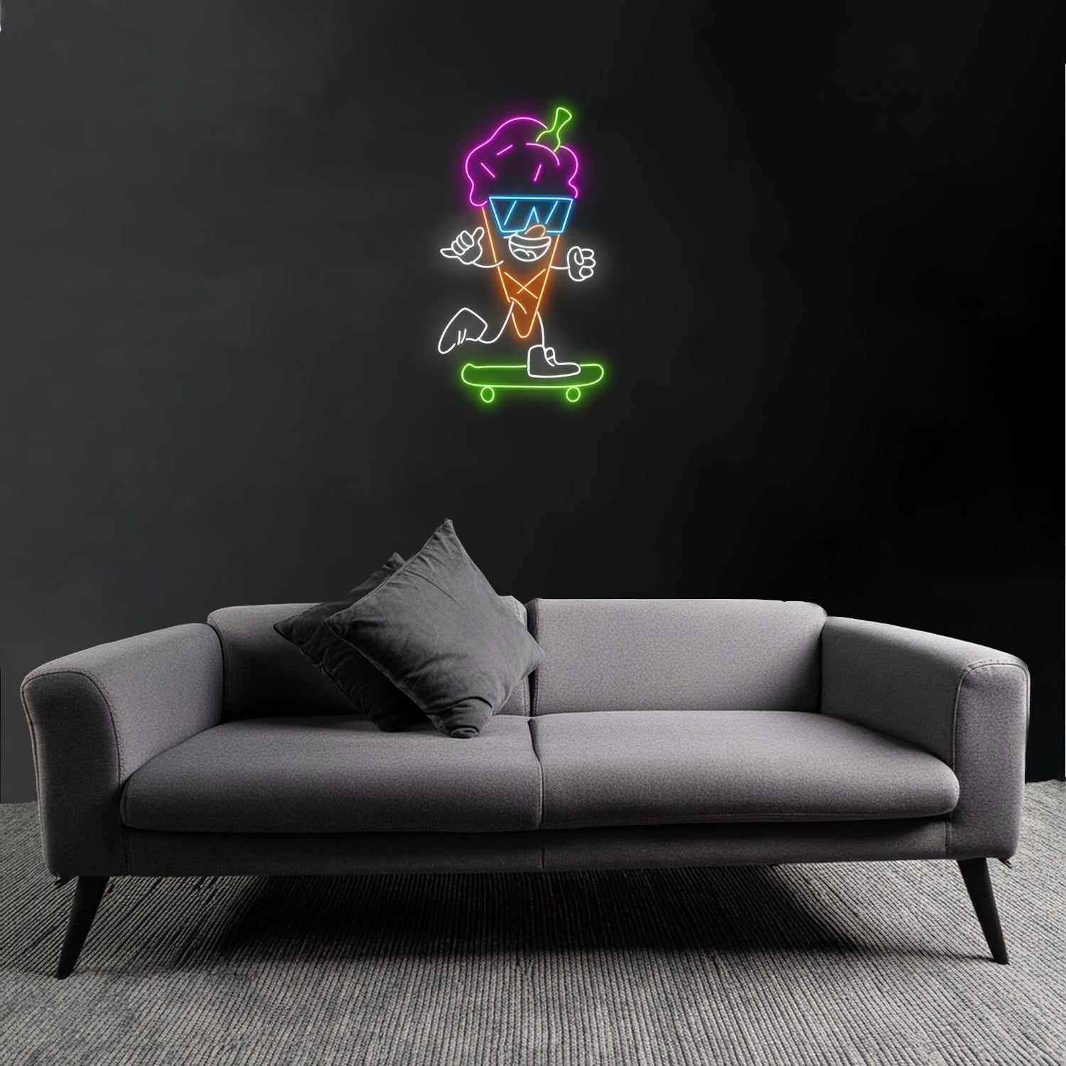 Skateboarding Ice Cream Led Neon Sign | Shineneon
