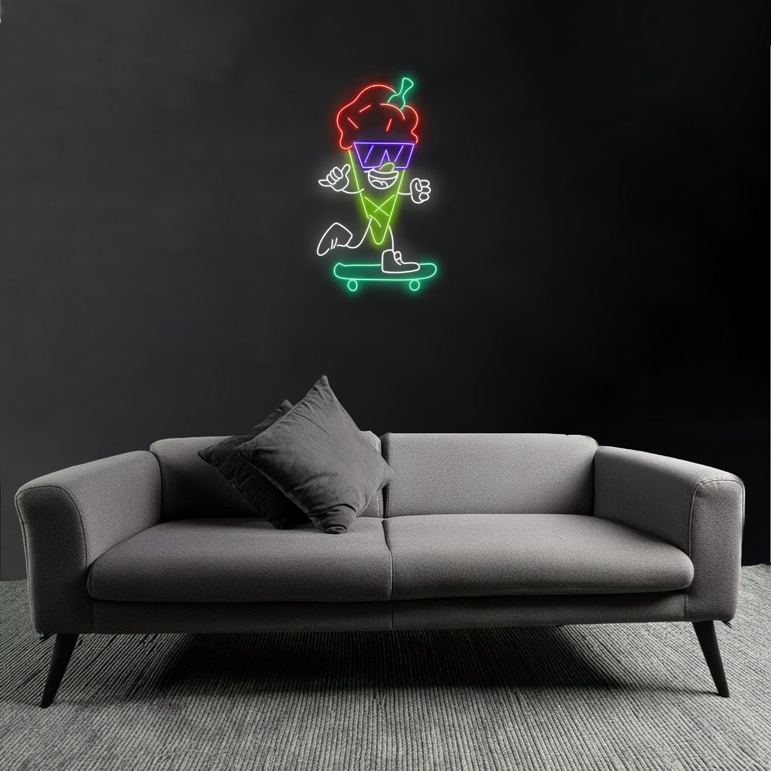 Skateboarding Ice Cream Led Neon Sign | Shineneon