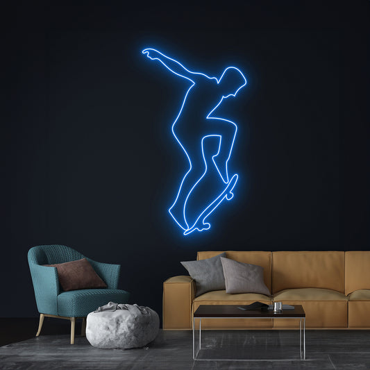 Skateboarding Neon Sign