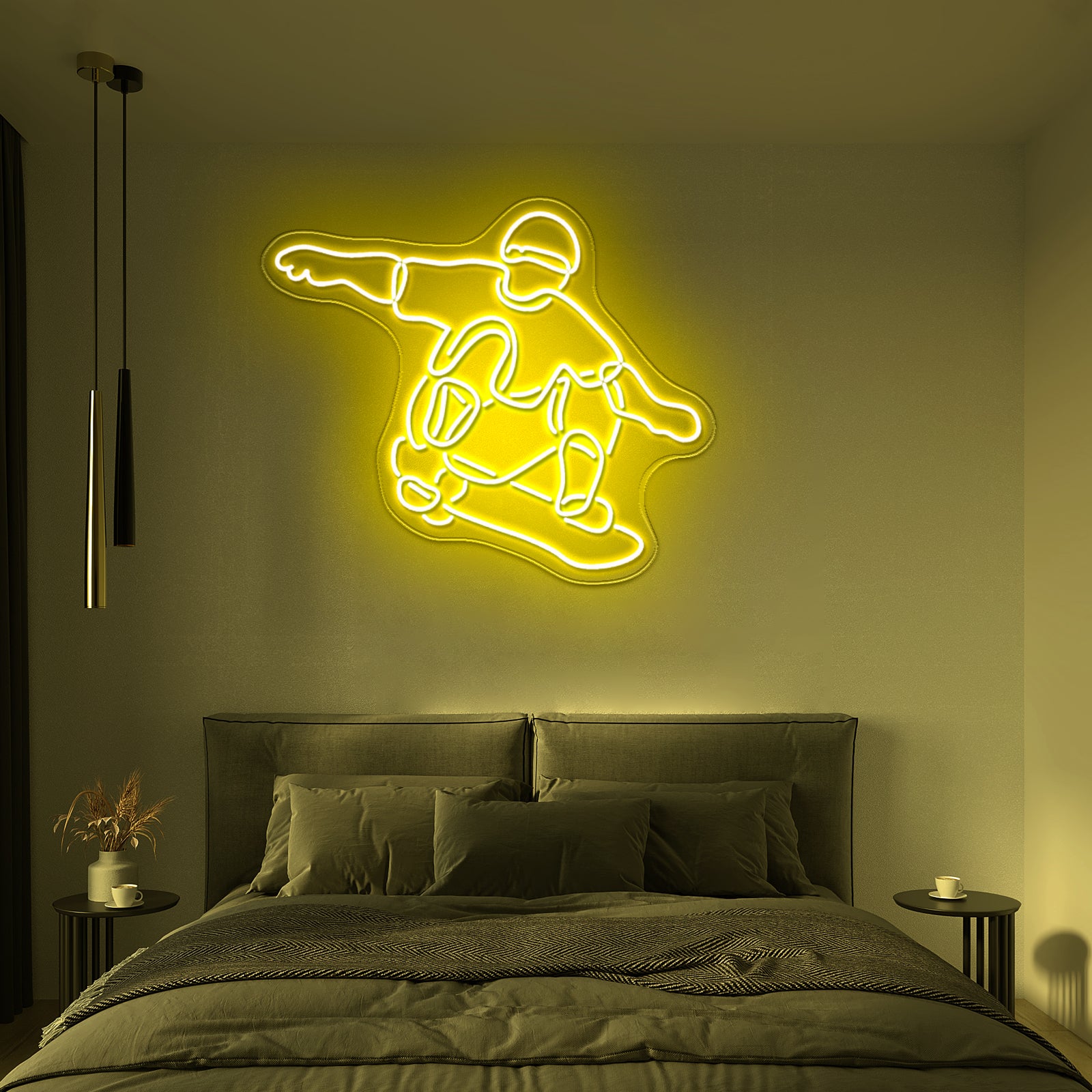 Skater Boy Artistic Neon Signs Wall Art Led Signs