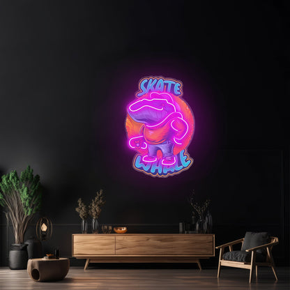 Skater Whale Led Neon Sign Light Custom Led Signs - Shineneon