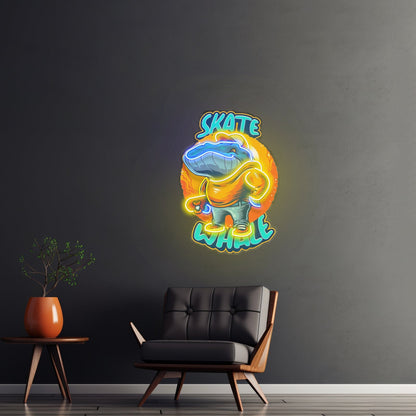 Skater Whale Led Neon Sign Light Custom Led Signs - Shineneon