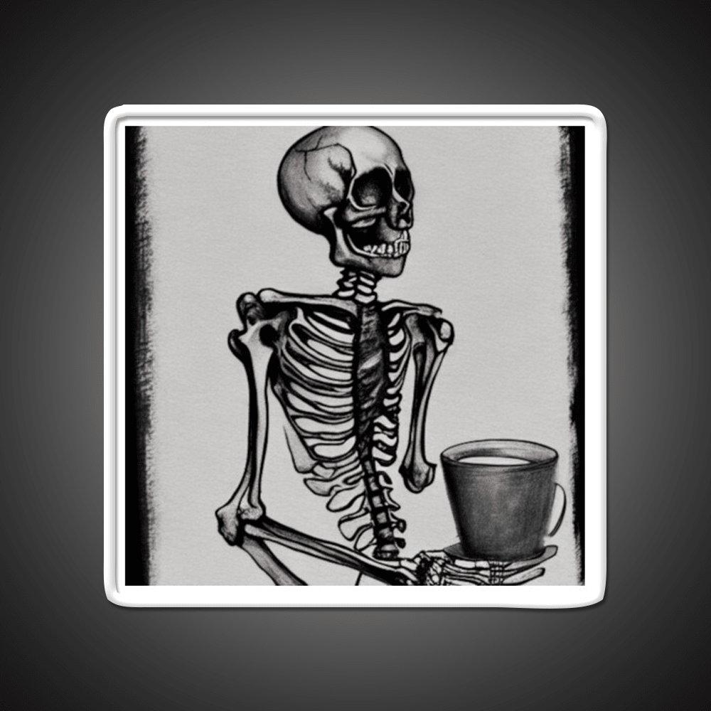 Skeleton Drinks Coffee Seasons Cafe Led Neon Sign Espresso Bar Art Rgb Color - Shineneon