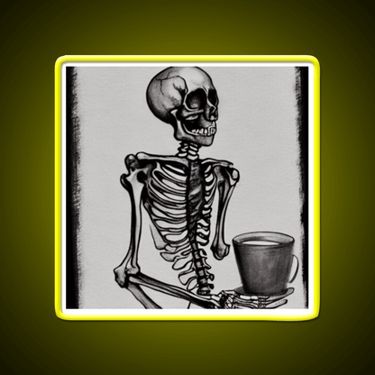 Skeleton Drinks Coffee Seasons Cafe Led Neon Sign Espresso Bar Art Rgb Color - Shineneon