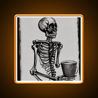 Skeleton Drinks Coffee Seasons Cafe Led Neon Sign Espresso Bar Art Rgb Color - Shineneon