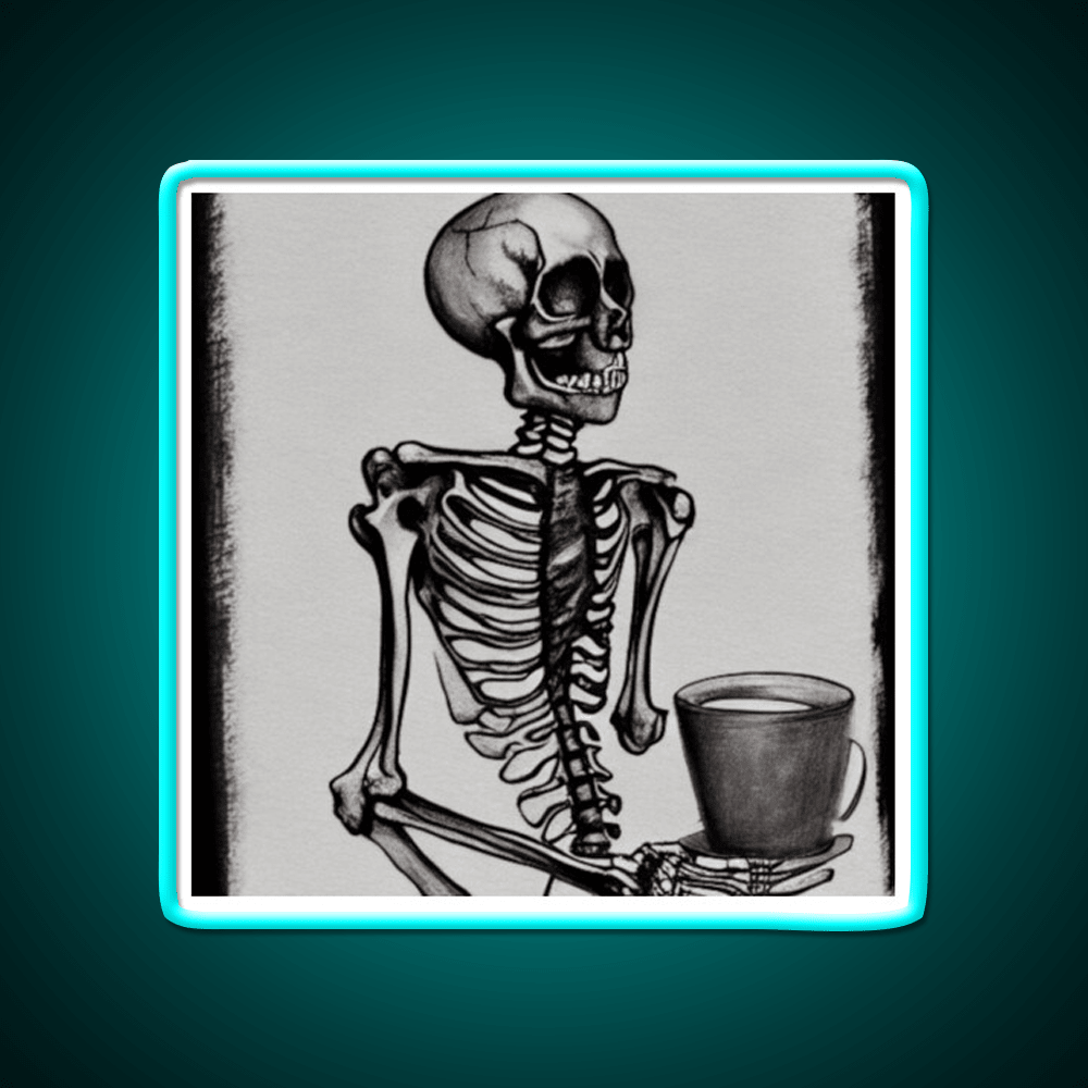 Skeleton Drinks Coffee Seasons Cafe Led Neon Sign Espresso Bar Art Rgb Color - Shineneon
