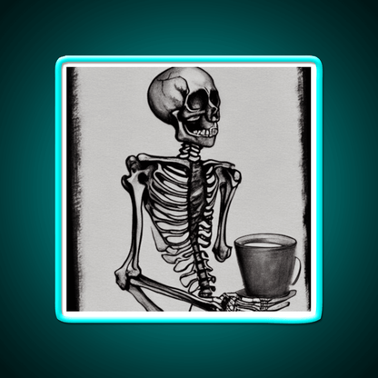 Skeleton Drinks Coffee Seasons Cafe Led Neon Sign Espresso Bar Art Rgb Color - Shineneon