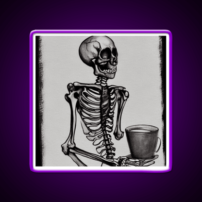 Skeleton Drinks Coffee Seasons Cafe Led Neon Sign Espresso Bar Art Rgb Color - Shineneon
