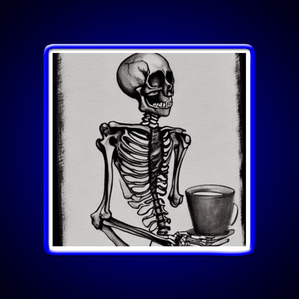 Skeleton Drinks Coffee Seasons Cafe Led Neon Sign Espresso Bar Art Rgb Color - Shineneon