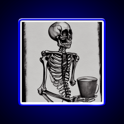 Skeleton Drinks Coffee Seasons Cafe Led Neon Sign Espresso Bar Art Rgb Color - Shineneon