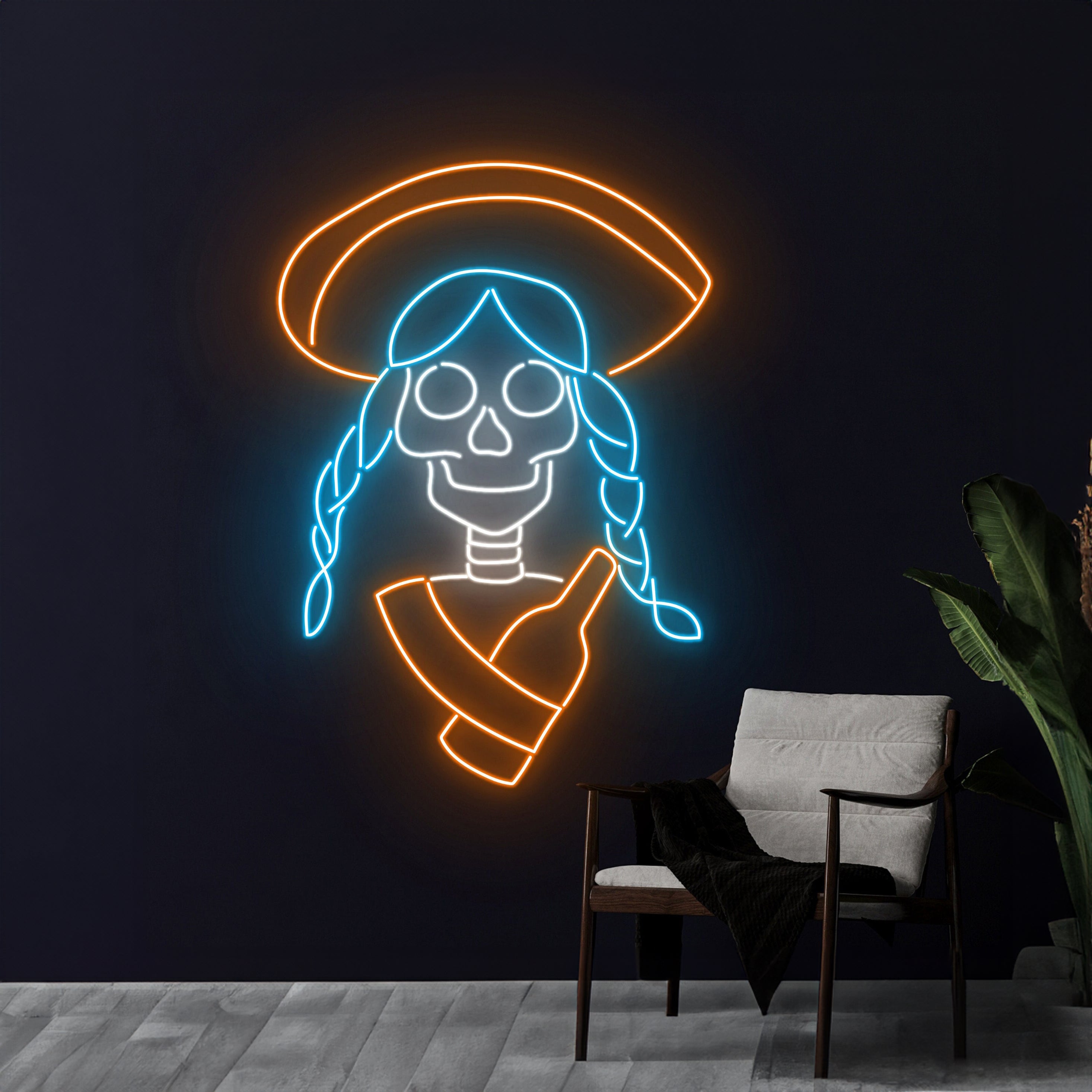 Skeleton Girl Neon Light | Shineneon