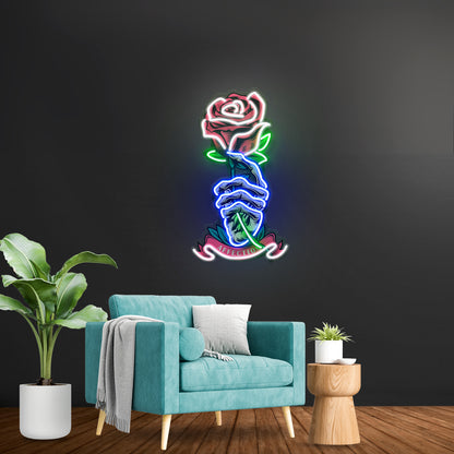 Skull And Headphones Custom Led Signs Artwork For Sale