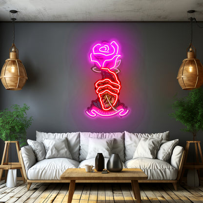 Skull And Headphones Custom Led Signs Artwork For Sale