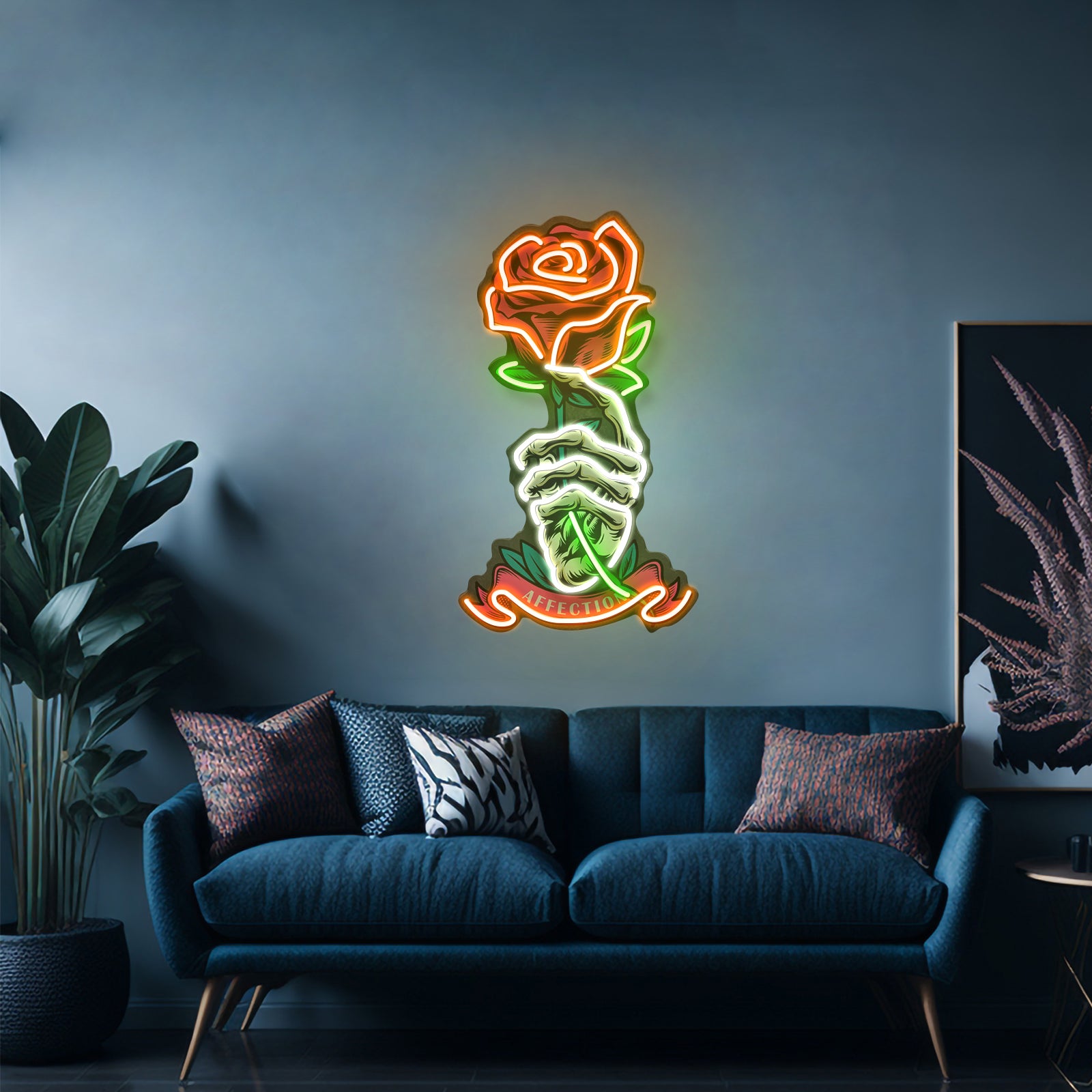 Skull And Headphones Custom Led Signs Artwork For Sale