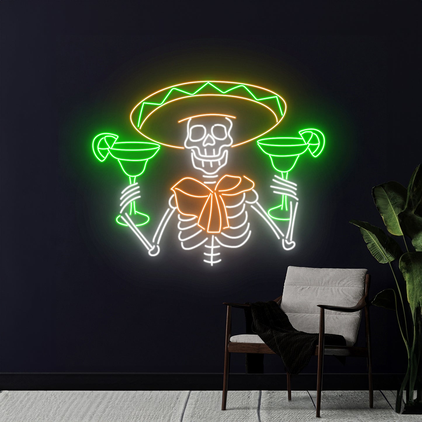 Skeleton Margarita Neon Sign