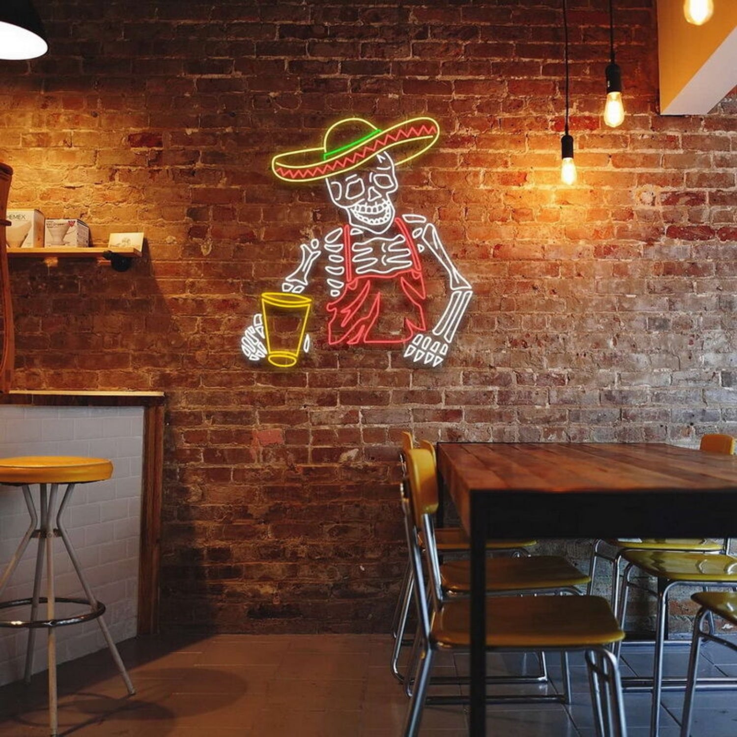 Skeleton Tequila Neon Sign For Halloween And Party Spaces | Shineneon