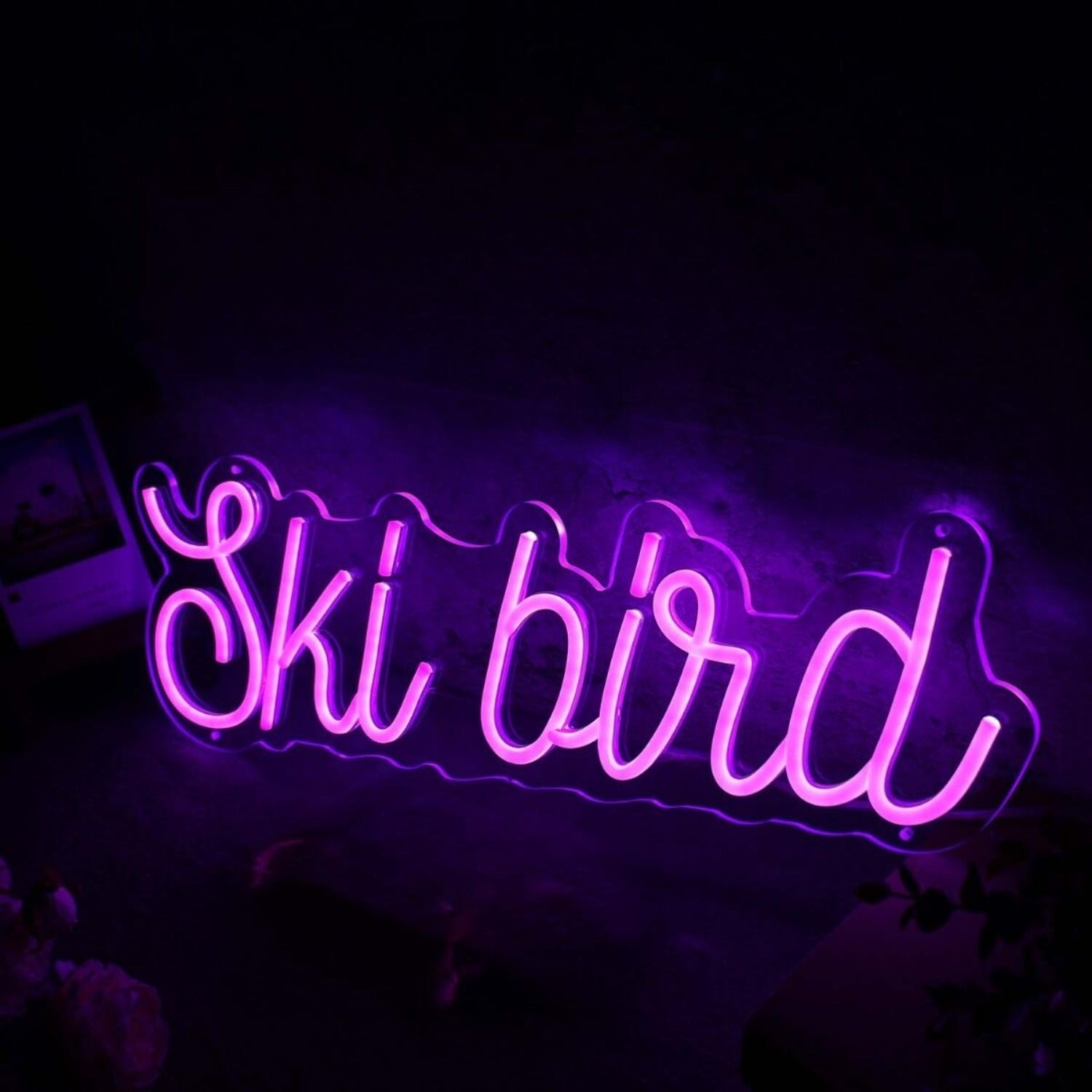 Ski Bird Purple Led Neon Sign - Shineneon