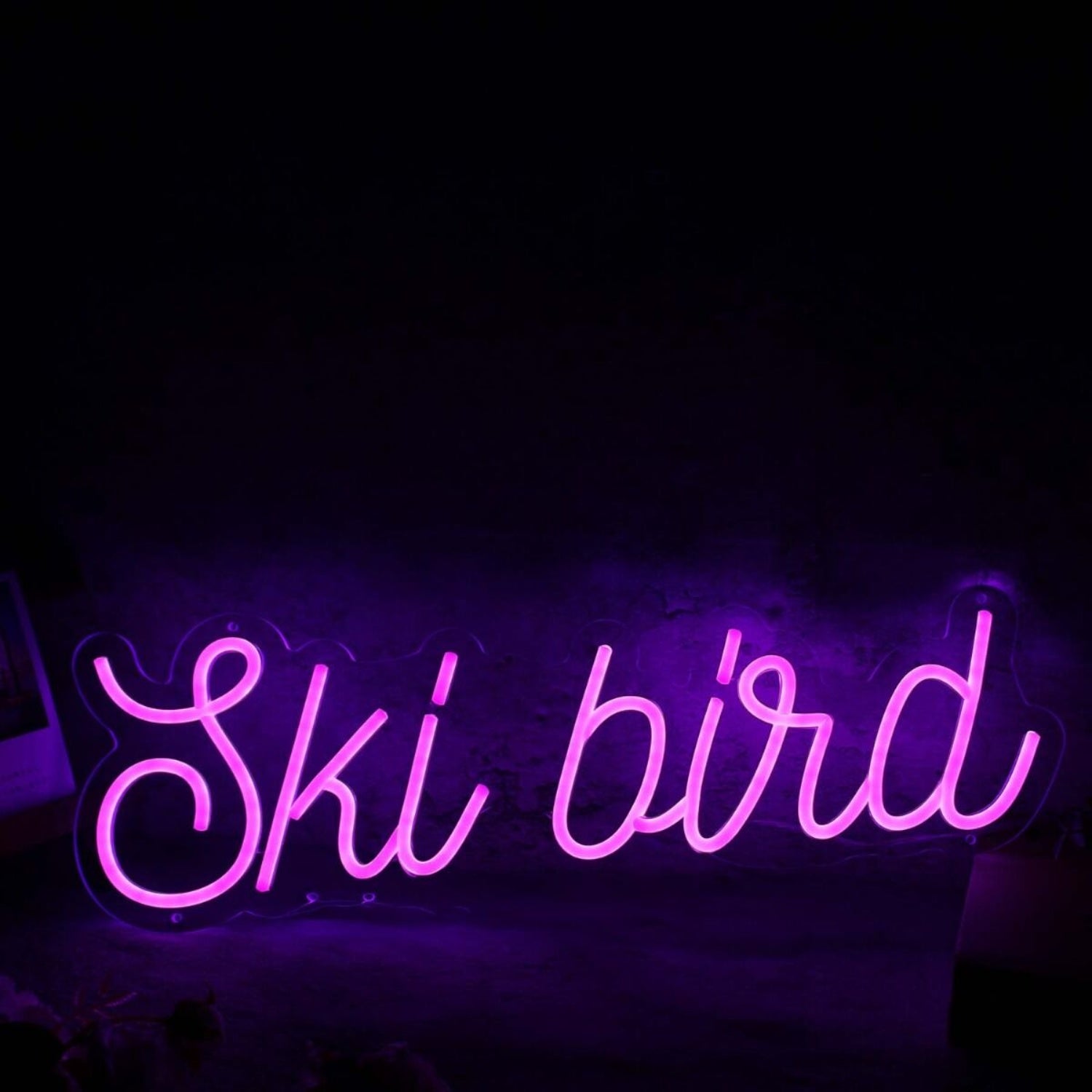 Ski Bird Purple Led Neon Sign - Shineneon