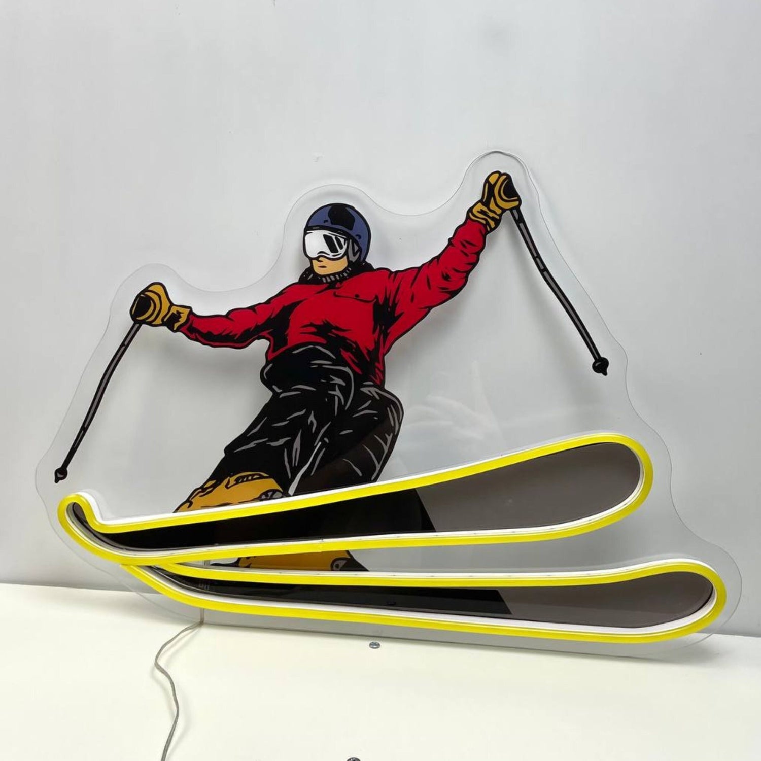 Skier Acrylic Led Neon Sign for Wall Decor | Shineneon