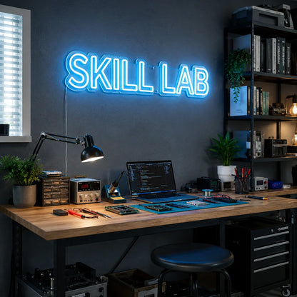 Skill Lab Neon Sign LED Neon Sign real lifestyle scene