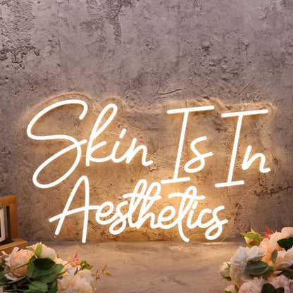 Skin Is In Aesthetics Yellow Led Neon Sign - Shineneon