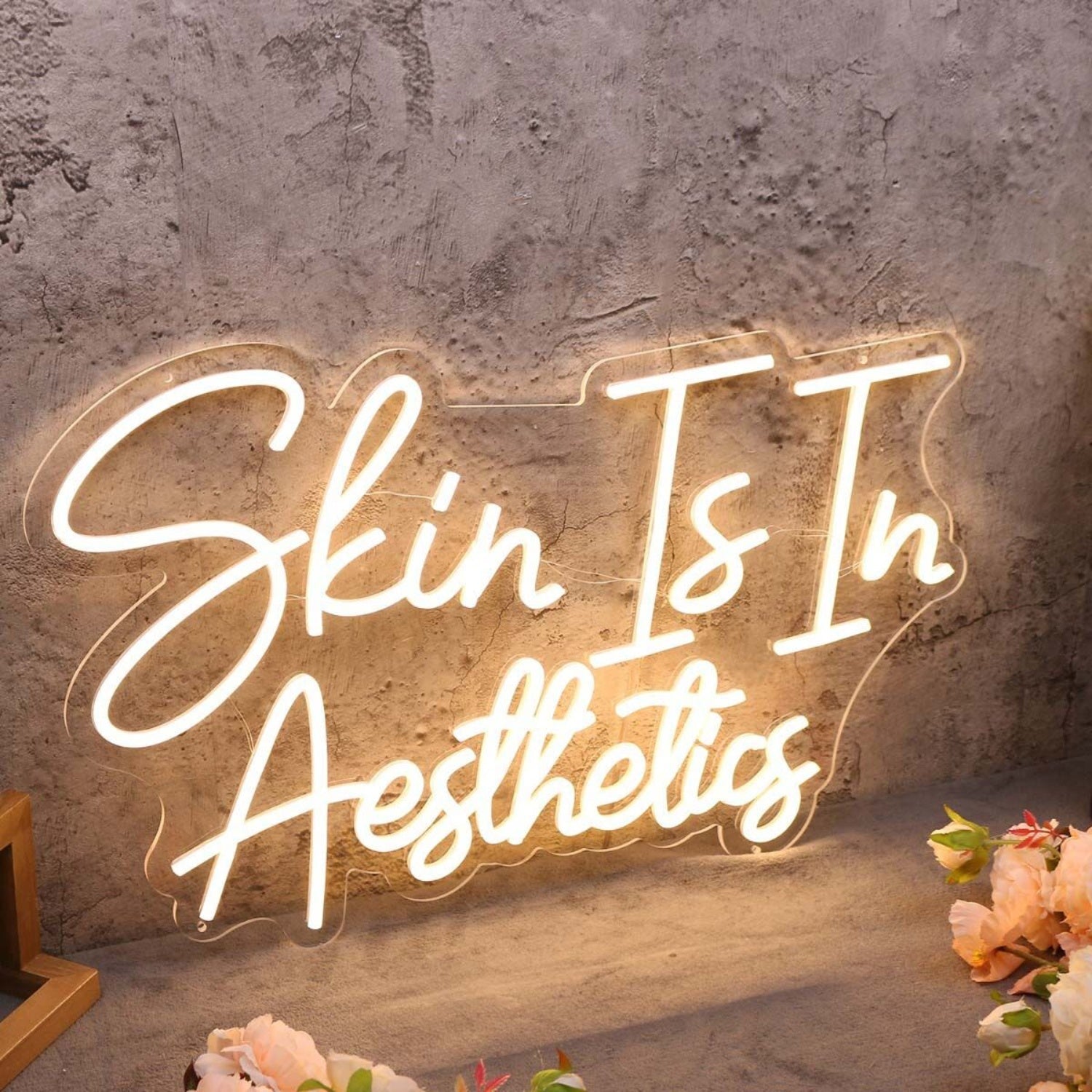 Skin Is In Aesthetics Yellow Led Neon Sign - Shineneon
