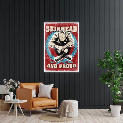 Skinhead And Proud Artwork Custom Led Signs