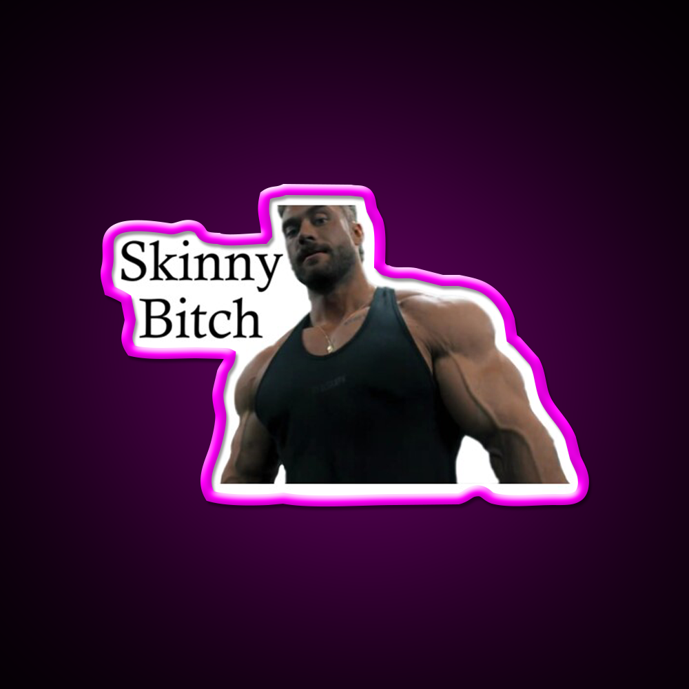 Skinny Bitch By Chris Bumstead Cbum Gym Fitness Led Neon Sign Rgb Color