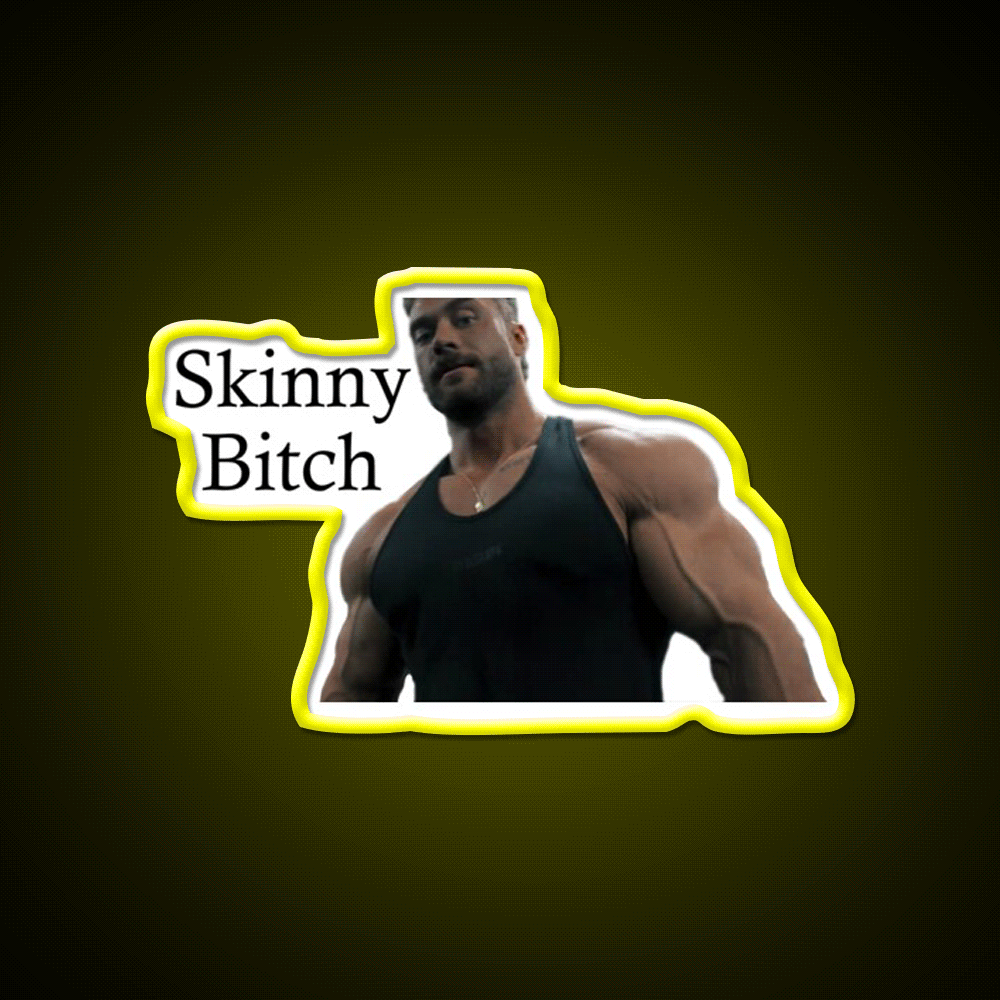 Skinny Bitch By Chris Bumstead Cbum Gym Fitness Led Neon Sign Rgb Color