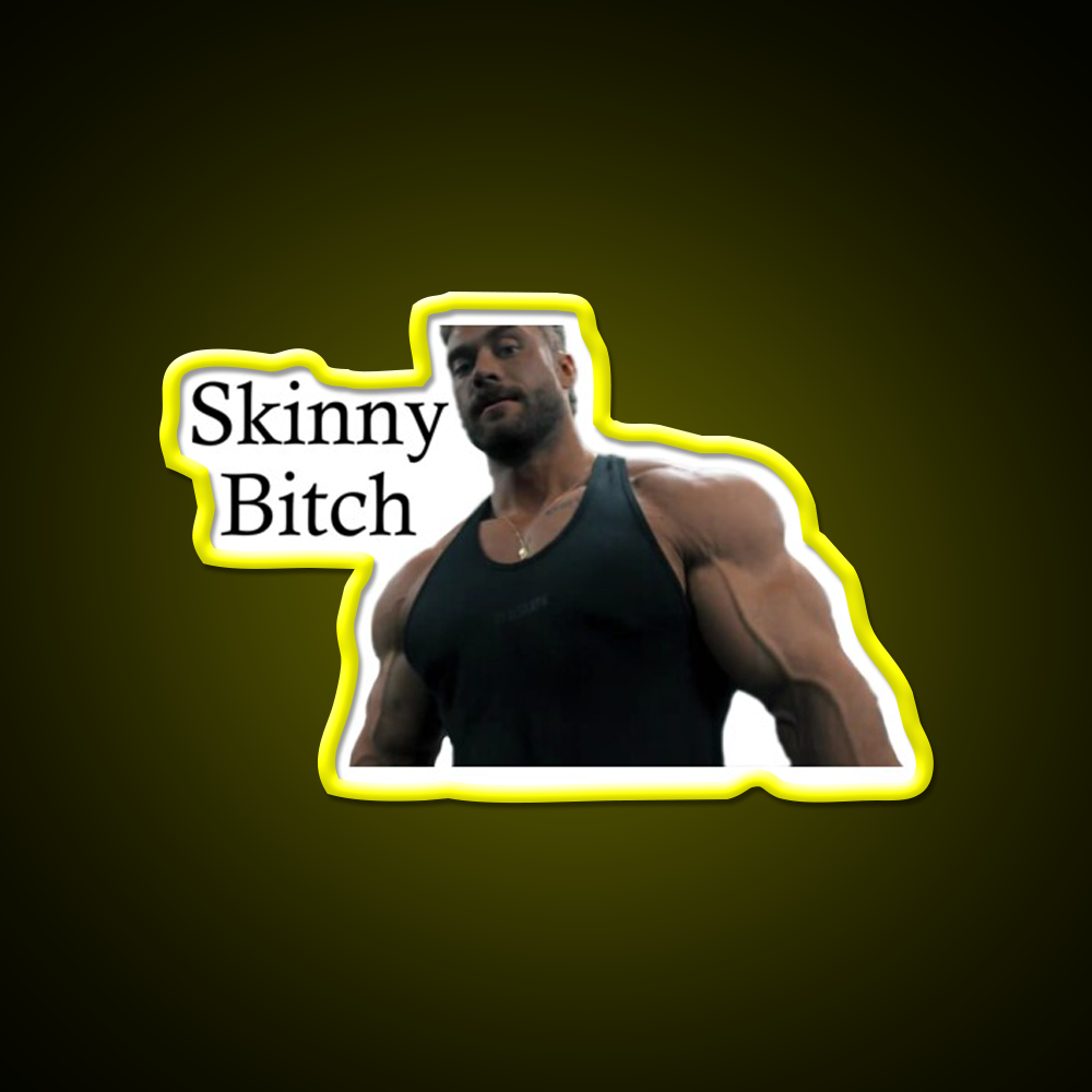 Skinny Bitch By Chris Bumstead Cbum Gym Fitness Led Neon Sign Rgb Color
